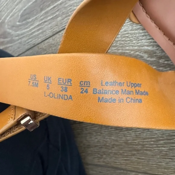 New Franco Sarto Olinda Women's Tan leather  Sandals size 7.5 M - Picture 5 of 6